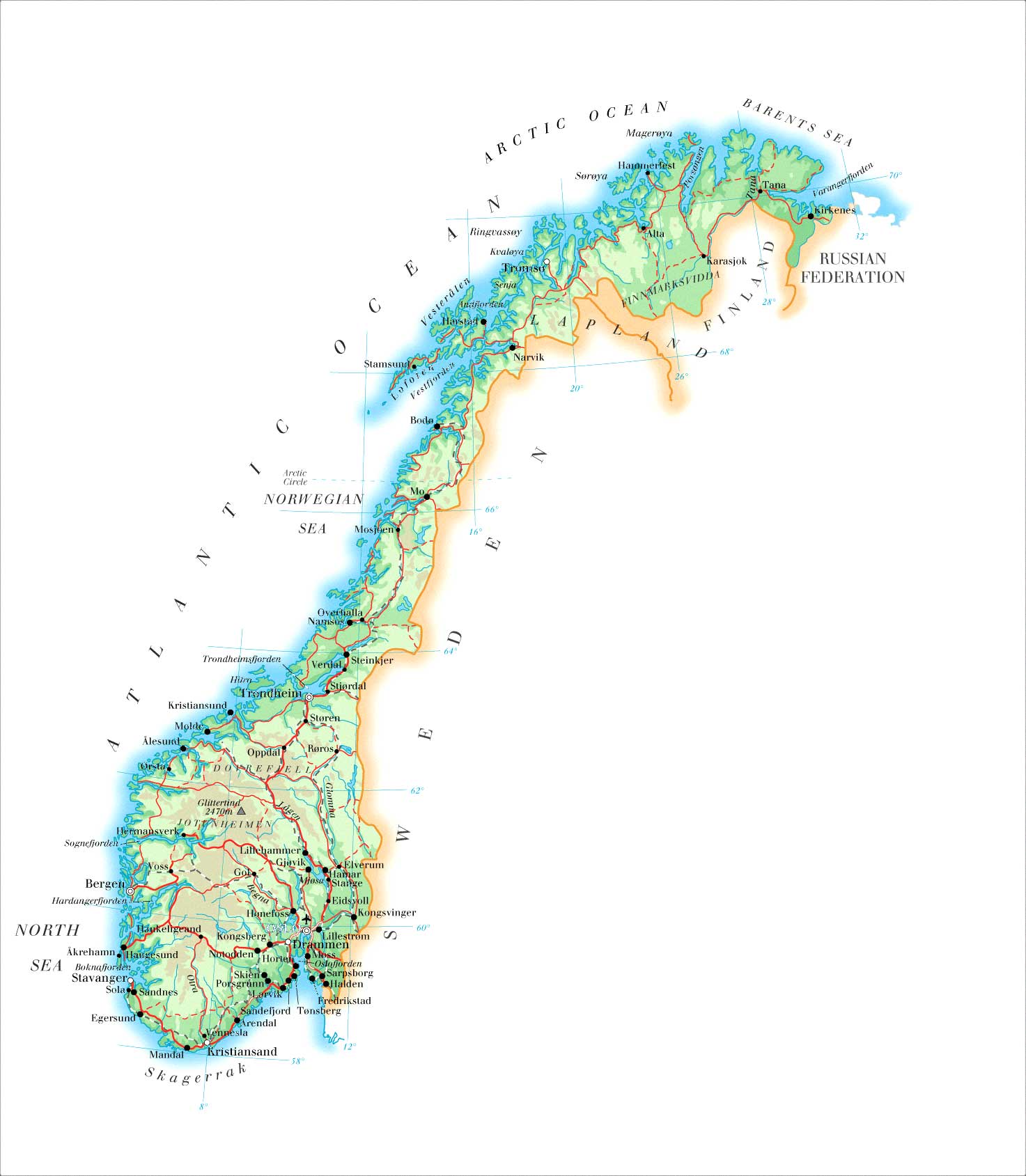 Map of Norway